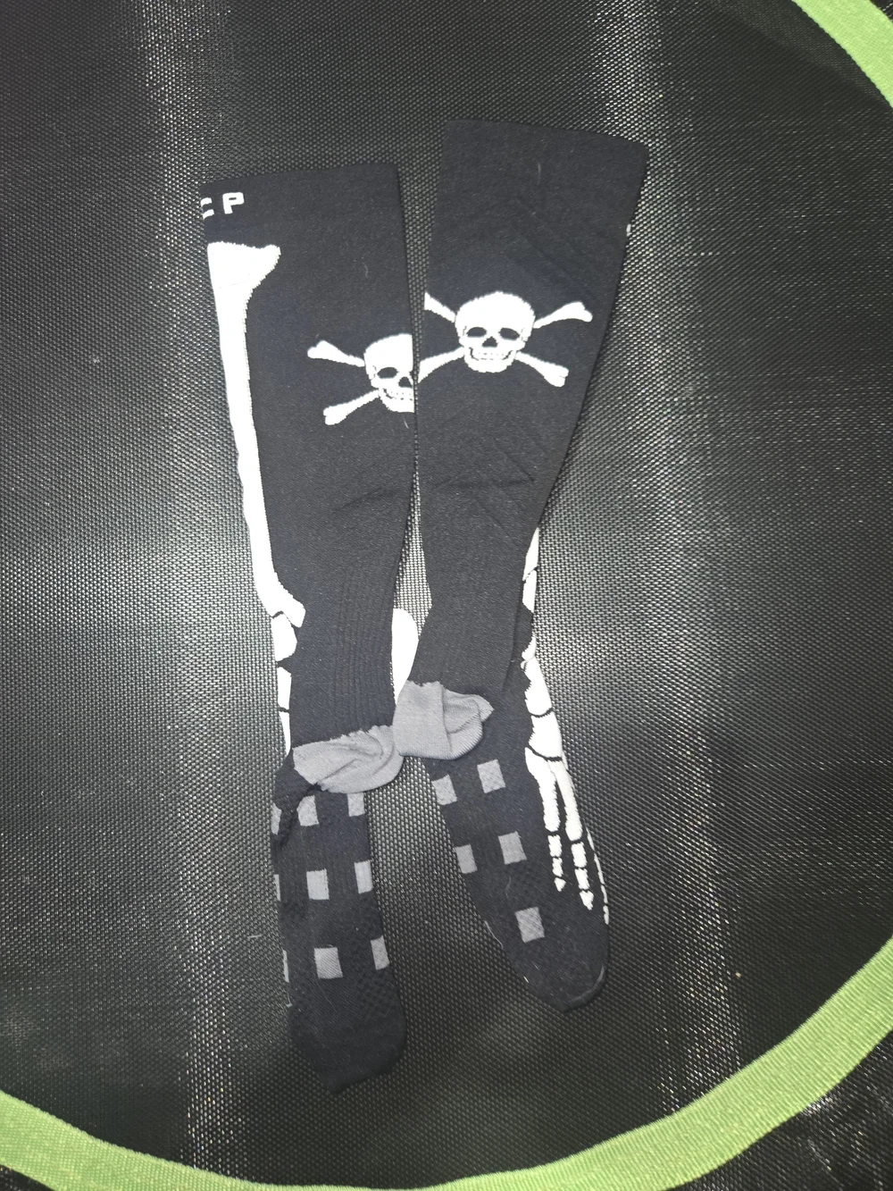 Black Skeleton Knee-High Athletic Compression Socks
